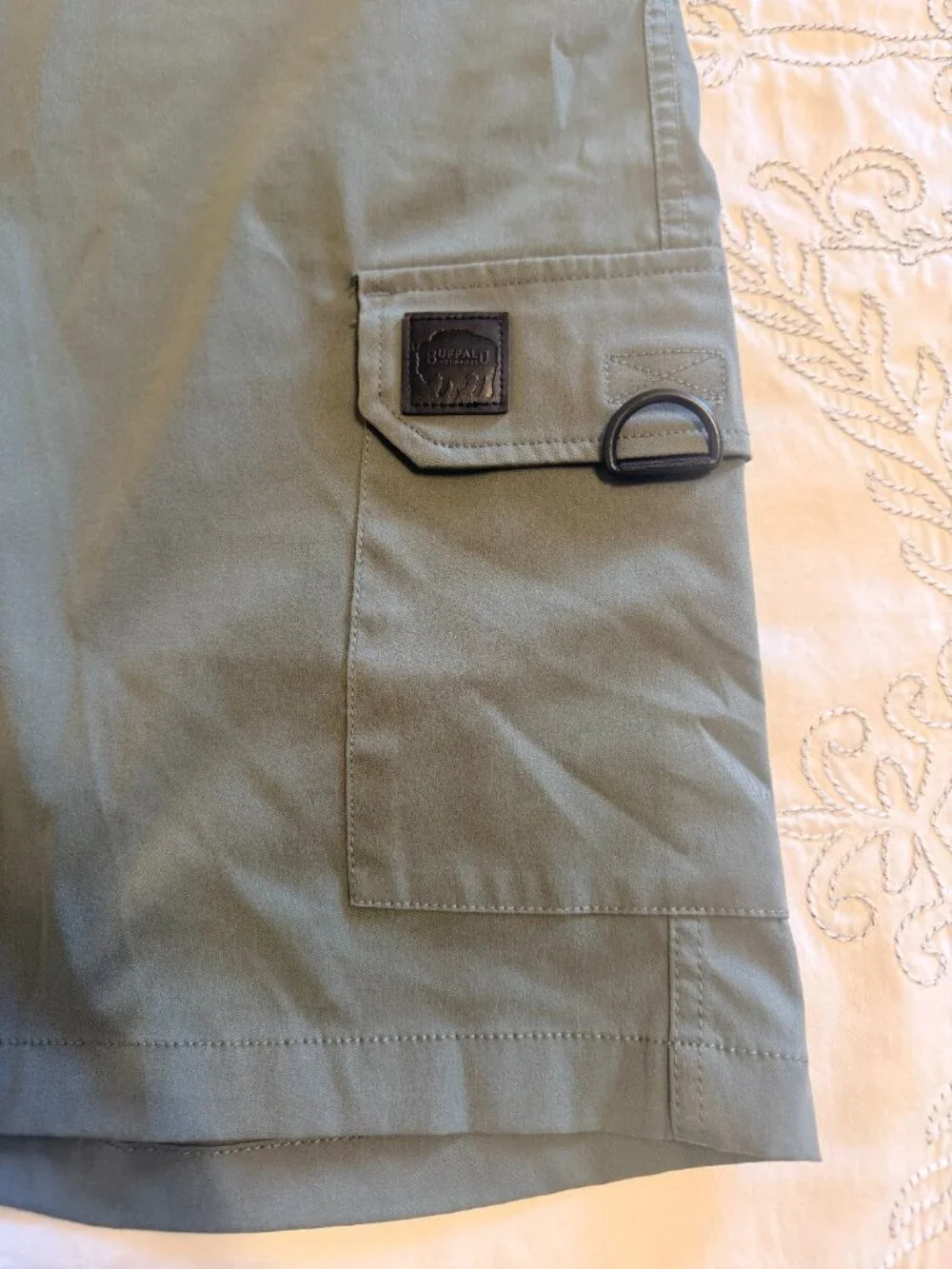Buffalo Shorts Mens 36 Blue Cargo Hiking Nylon Stretch Outdoor‎ Travel Hike